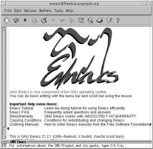 Emacs main menu