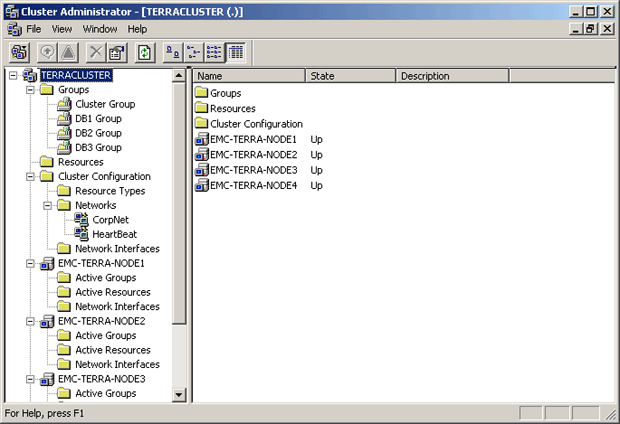 Windows 2000 Cluster Administrator
