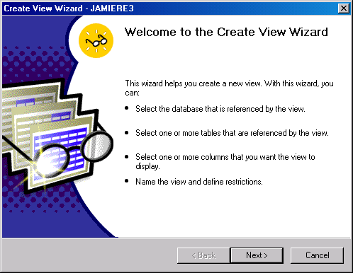  Create View Wizard