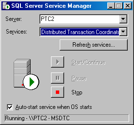  SQL Server Service Manager   MS DTC