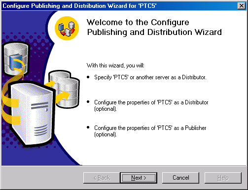     Configure Publishing and Distribution Wizard