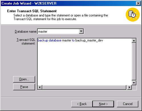  Enter Transact-SQL Statement (  T-SQL)