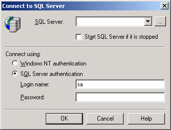   Connect to SQL Server (  SQL Server)