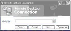 Инструмент Remote Desktop Connection (Подключение к удаленному рабочему столу)