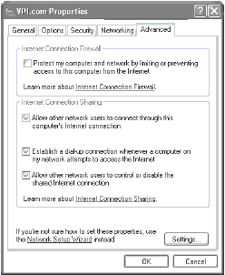 Инструмент ICS в Windows XP Professional