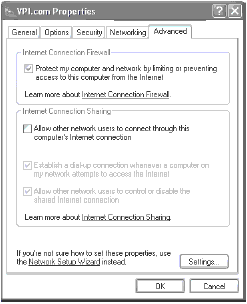 Настройка ICF в Windows XP